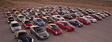 Various vehicles on a parking lot